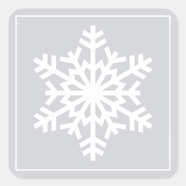 White Snowflake Noël Holiday Étiquettes cadeaux (Devant)