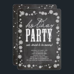 White Snowflakes Chalkboard Fête Invitation<br><div class="desc">Conçu par fat*fa*tin. Facile à customiser avec votre propre texte,  photo ou image. Pour des demandes personnalisées,  veuillez contacter fat*fa*tin directement. Des frais personnalisés s'appliquent. www.zazzle.com/fat_fa_tin www.zazzle.com/color_therapy www.zazzle.com/fatfatin_blue_knot www.zazzle.com/fatfatin_red_knot www.zazzle.com/fatfatin_mini_me www.zazzle.com/fatfatin_box www.zazzle.com/fatfatin_design www.zazzle.com/fatfatin_ink</div>