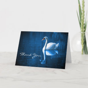White Swan on Blue Waters Merci Carte de note