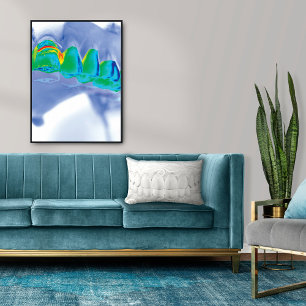 White Teeth Smile Dental Art Coussin