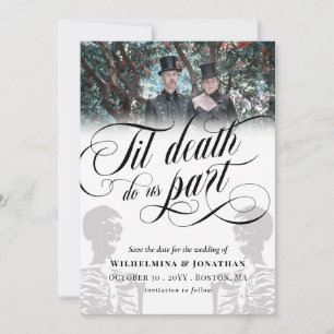 White Til Death Do Us Part Photo Save the Date