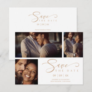 White Trois Photos Collage Mariage Drôle Script