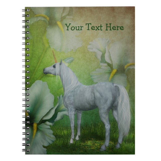 White Unicorn Lys Imaginaire Horse Carnet (Devant)