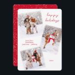 White Winter Joyeux Carte photo de Noël<br><div class="desc">Une carte de Noël moderne et élégante au design simple qui est parfaite pour trois de vos photos de famille préférées en hiver. Envoyez de la joie à vos amis et à votre famille avec vos photos et vos souhaits personnels. Si vous avez besoin de changements dans la conception, tels...</div>