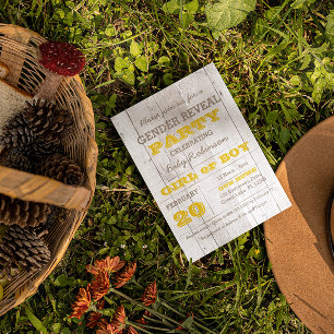 Whitewash Yellow Genre Reveillez Invitation