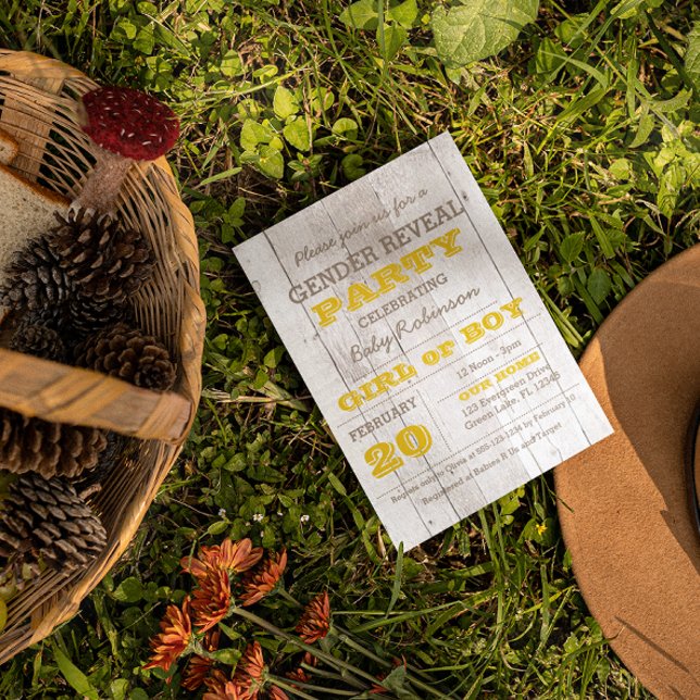 Whitewash Yellow Genre Reveillez Invitation (Créateur téléchargé)