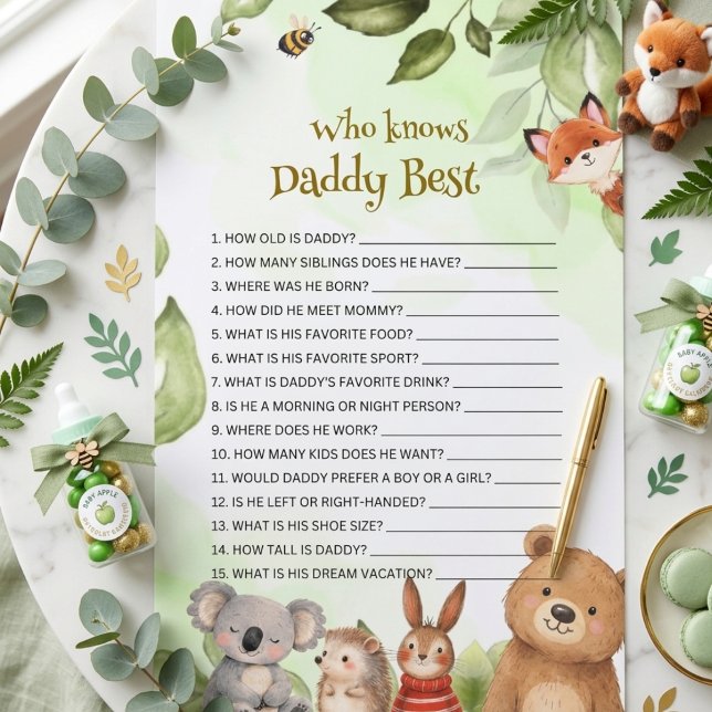 Who Knows Daddy Best baby shower Game (Créateur téléchargé)