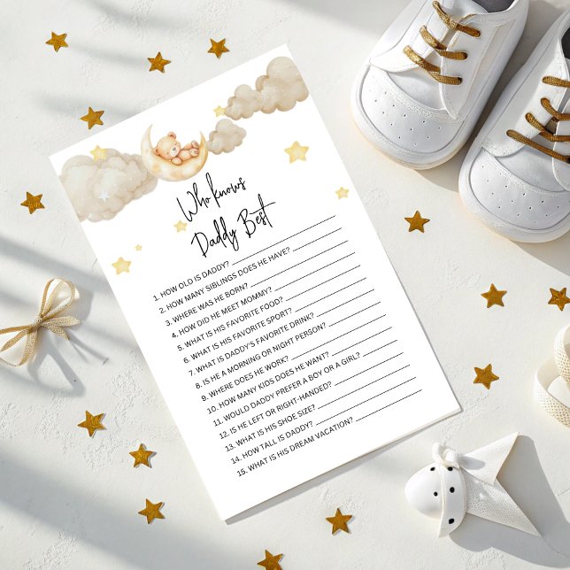 Who Knows Daddy Best baby shower Game  (Créateur téléchargé)