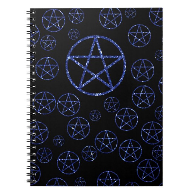 Wiccan Blue Pentacle Journal 80 pages reliées (Devant)