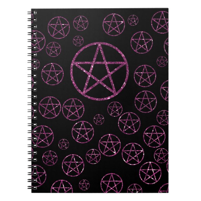 Wiccan Pink Pentacle Journal 80 pages reliées (Devant)