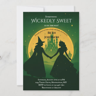 Wicked Baby Shower Invitation | Elphaba & Glinda