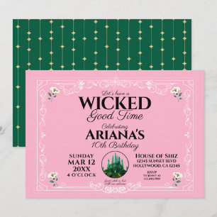 Wicked Good Time Rose Anniversaire Invitation