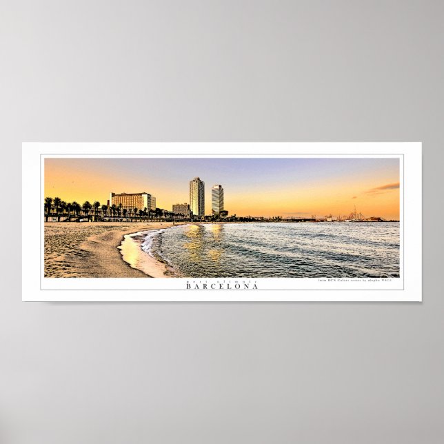 Wide panoramic poster of the Olympic Port Towers (Devant)