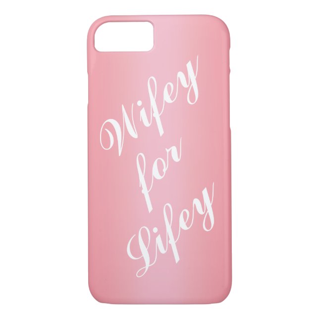 Wifey pour Lifey Rose Gold & White iPhone 7 Coque (Dos)