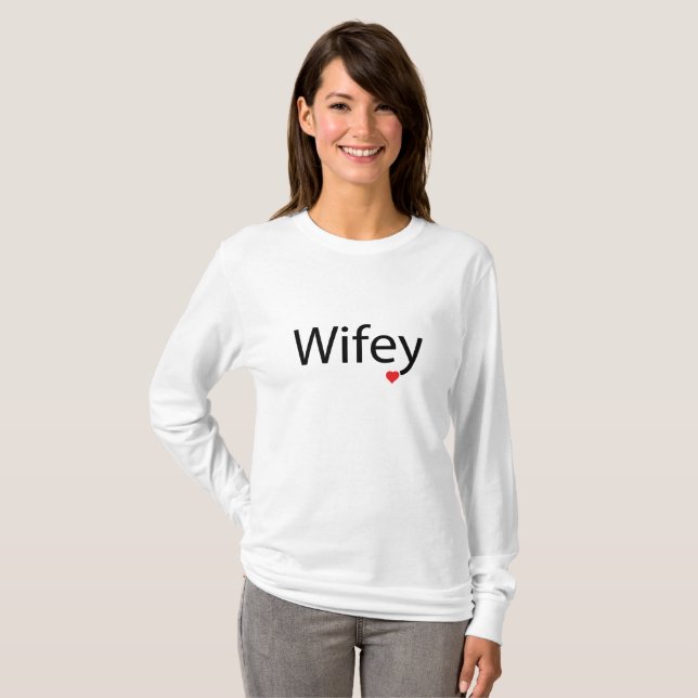 Wifey - T-shirt à manches longues de base pour fem (Devant entier)