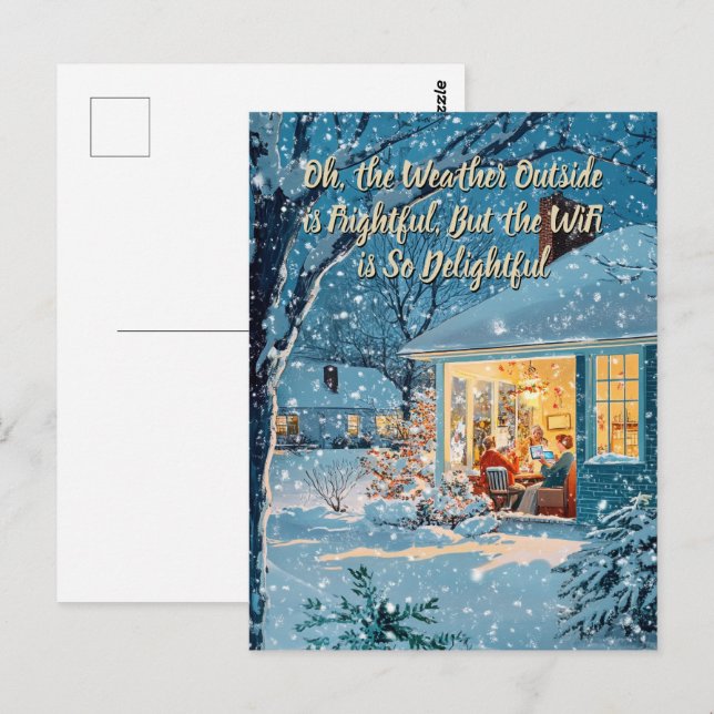 WiFi est tellement charmant – Carte postale de Noë (Devant / Derrière)