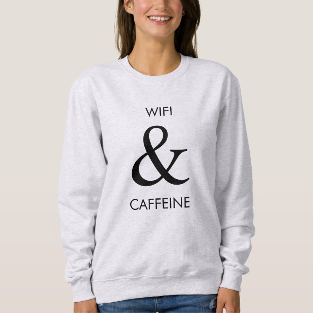 Wifi et sweatshirt de caféine (Devant)