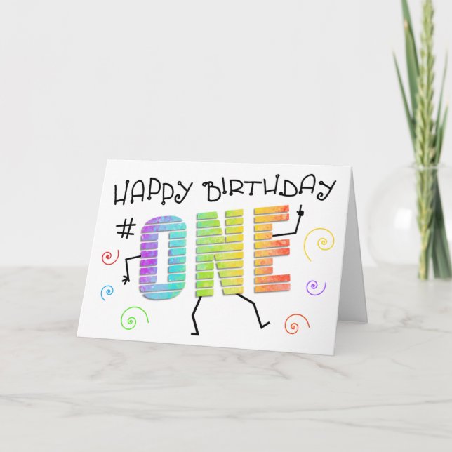 Wiggle n Giggle Fun 1er Anniversaire Carte de voeu (Devant)