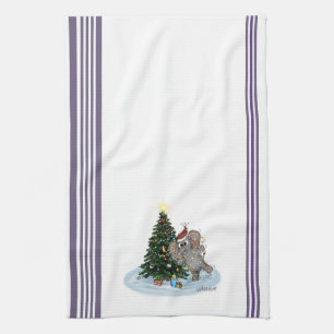 Wilbur en métal dans linge de cuisine clair