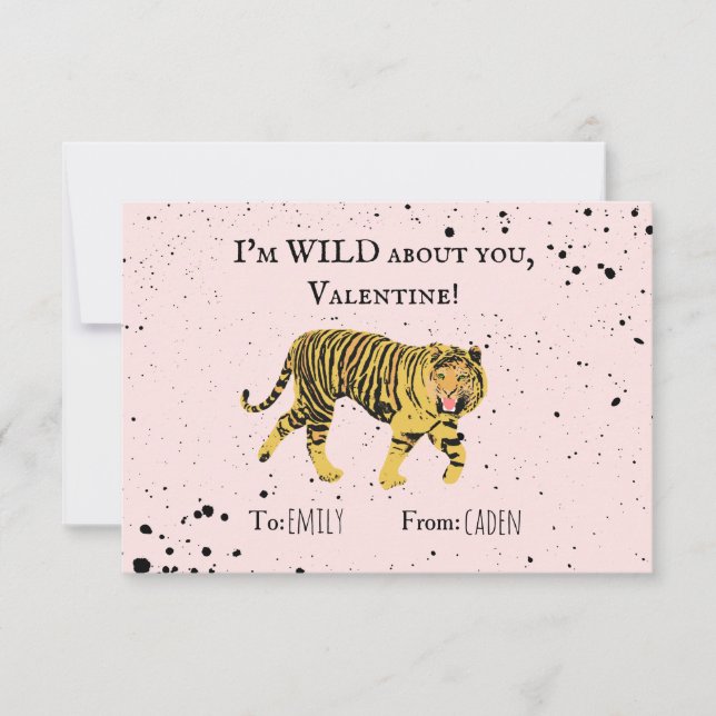 Wild About You Valentine Tiger Kids Classroom (Devant)