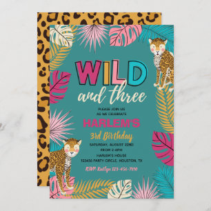 Wild and Three Invitation   Invitation de Cheetah