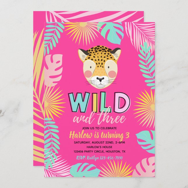 Wild and Three Invitation | Wild & Three (Devant / Derrière)