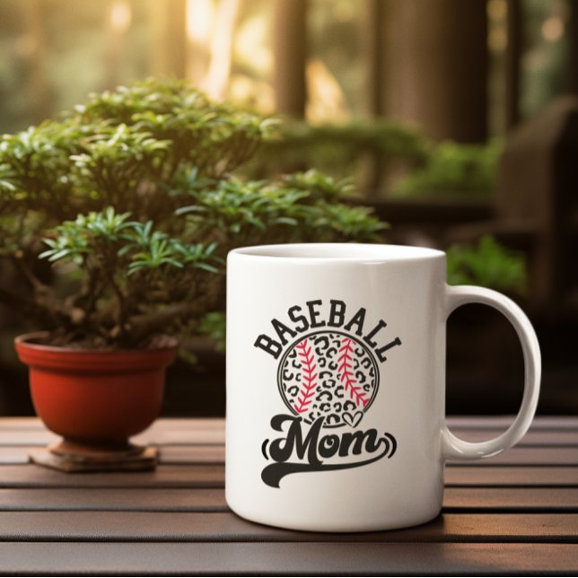 Wild Baseball Maman Empreinte de léopard Mug (Créateur téléchargé)