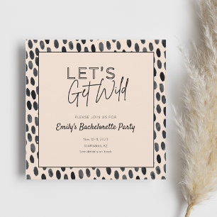 Wild Boho Bachelorette Party Invitation Itinéraire