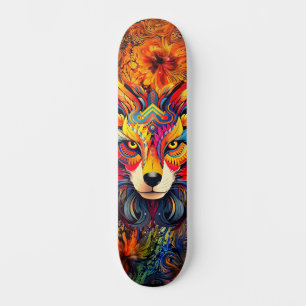 Wild Boho Fox Art Abstrait Skateboard Deck