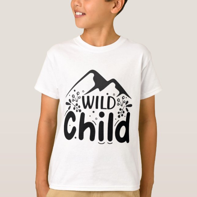 Wild Child Kids' T-Shirt - Adventurous Mountain  (Devant)