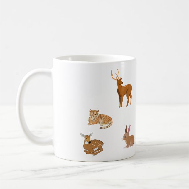 Wild faces ceramic mug (Gauche)