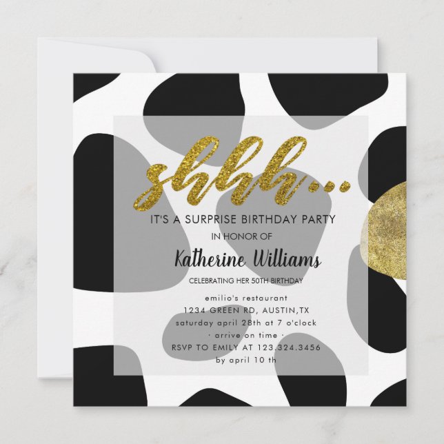 Wild Fifty Surprise Anniversaire Fête Invitation (Devant)