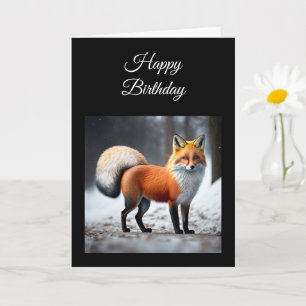 Wild Fox Personnaliser Anniversaire Carte de voeux
