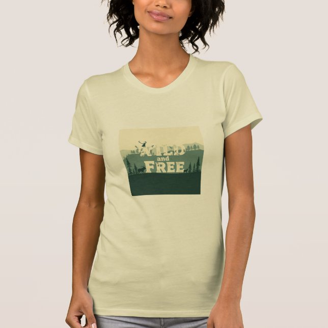 Wild & Free - T-shirt femme bohème (Devant)