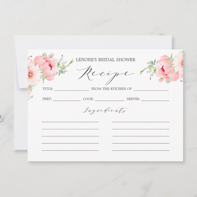 Wild Garden Dahlia jeu de Fête des mariées RECEPE (Devant)