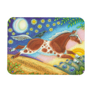 Wild Horse Hill Folk Art MAGNET Susan Brack