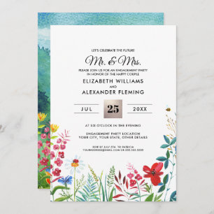 Wild Meadow Summer Forest Engagement Invitations