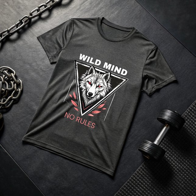Wild Mind No Rules Wolf T-Shirt | Savage Alpha  (Créateur téléchargé)
