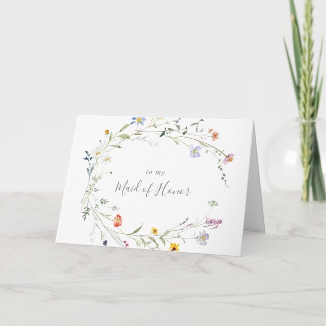 Wild Multicolor Floral Bridal Party Merci (Devant)