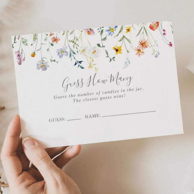 Wild Multicolor Floral Devinez Combien De Carte De (Créateur téléchargé)