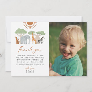 Wild One 1er anniversaire Carte de remerciements