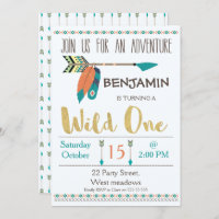 Wild One Arrow 1er Anniversaire Invitation pour ga