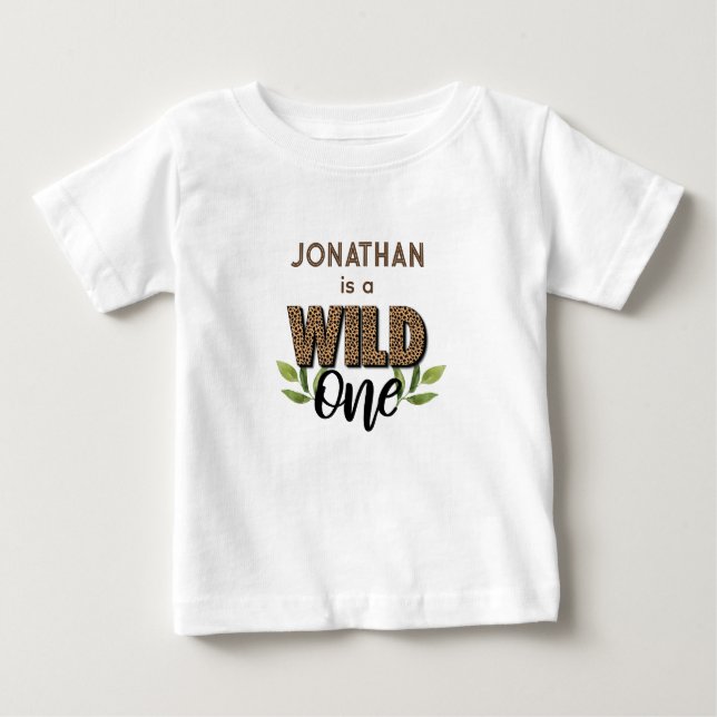 Wild One Boy 1er Birthday Baby T-Shirt (Devant)