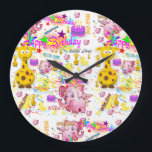 Wild One First Birthday horloge pour enfants,<br><div class="desc">C'est le clown</div>