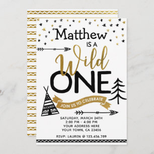 Wild One First Birthday Invitation