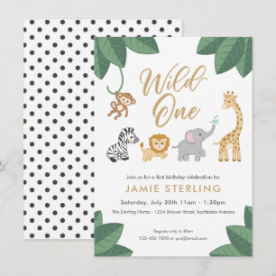 Wild One First Birthday Invitation