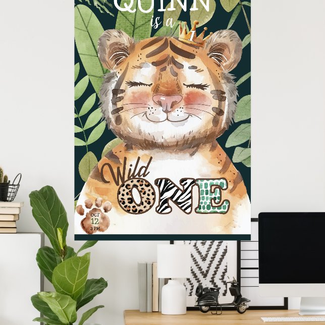 Wild One Jungle Safari 1ère Affiche de bienvenue d (Bureau à domicile)