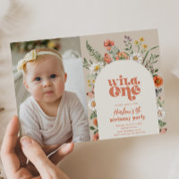 Wild One Photo Anniversaire Invitation | FLEUR SAU