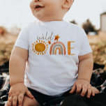 Wild One premier anniversaire Rainbow et Sun Party<br><div class="desc">Jolie aquarelle arc-en-ciel et soleil m.onederful parti t-shirt</div>
