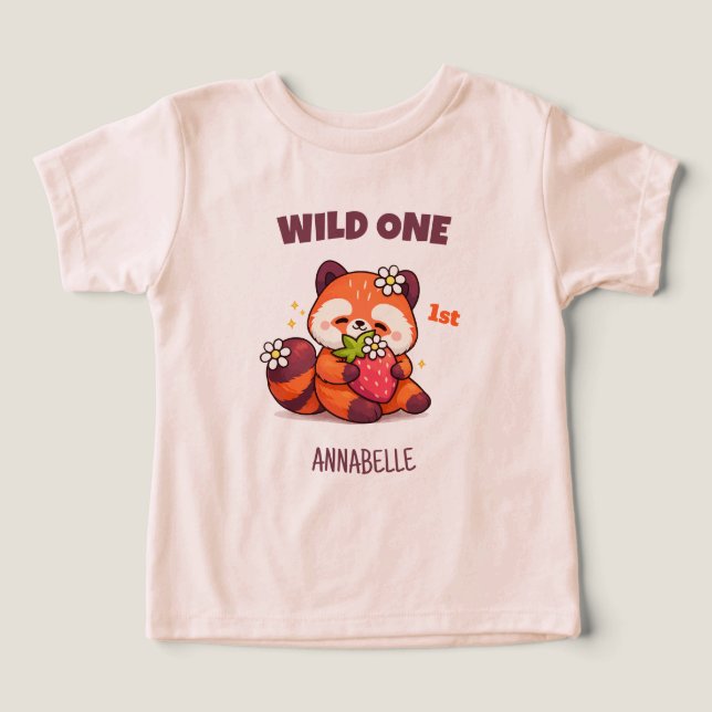 Wild One Red Panda First Birthday (Design Recto)